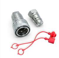 Coupleur rapide hydraulique ISO7241-A Standard ANV, femelle/mâle, corps en acier au carbone 1/4 pouce, NPT BSP, pour excavatrice et mini-chargeuse.