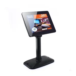 USB power 9.7 inch Cliente display pole monitor para pequeno contador