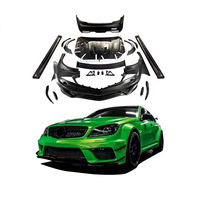 Kit carrosserie SW pour Mercedes-Benz Classe C W204 C63 4 portes 2008-2014 : Pare-chocs avant, Capot, Ailes latérales, Jupes latérales, Aileron arrière, Pare-chocs arrière