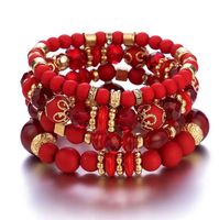 Bracelets en perles de verre multicouches de luxe NYY pour femmes, ensembles de bracelets à pendentif cœur de haute qualité, tendance