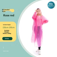 Poncho imperméable jetable de haute qualité, portable, pour adulte, une pièce, transparent, épaissi, protection intégrale contre les fortes pluies