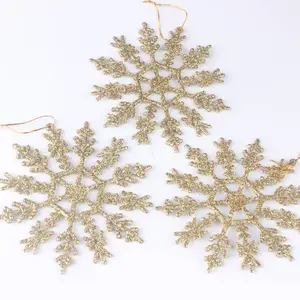 Christmas Decorations 12cm Flakes Plastic Christmas Tree Decoration Christmas Snowflakes