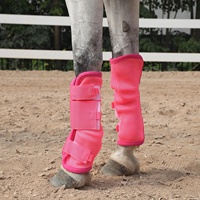 Protège-jambes et bottes anti-mouches roses écologiques pour chevaux, protection légère en maille anti-insectes, lot de 4