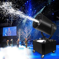 Machine à Neige à Tête Mobile 3000W pour Effets Scéniques Intérieurs et Extérieurs, Contrôle Manuel et à Distance, Idéale pour Fêtes de Noël et Événements