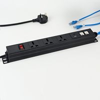 Protection universelle contre les surtensions, boîte de distribution de commutateurs pour rack de 16 pouces, ports USB CAT6A, 16A, 3 prises, IP54, 250V
