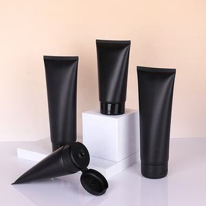 Toptan 100ml 150ml 200ml özel Logo mat siyah kozmetik losyon kozmetik el kremi losyon ürün için sıkılabilir tüp - Product Image 3
