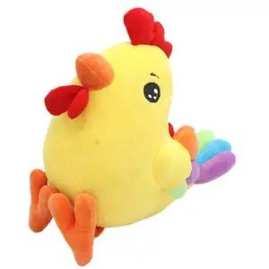 Teka-teki desain baru boneka hewan Ayam hadiah mainan Plushie ayam lucu untuk anak-anak 9.8 inci