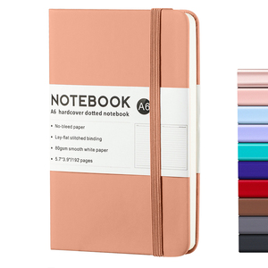 Alta calidad personalizado al por mayor promocional azul marino A5 cuaderno de negocios de lino diarios de cuero PU Cuadernos de tapa dura con logotipo - Product Image 4