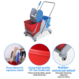 Nhà Máy Cung Cấp Xuống Báo Chí Đa Chức Năng Đôi Lau Máy Ép Xe Đẩy Xô Bán Buôn Sàn Lau - Product Image 5