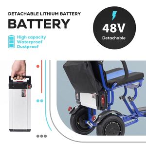 Scooter de Movilidad Eléctrico Plegable Portátil y Ligero de 3 Ruedas para Personas con Discapacidad - Product Image 3