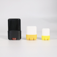 Conteneur de déodorant en stick ovale en gros, 15 g, noir, conteneur de stick à visser, stick de déodorant vide, emballage en plastique