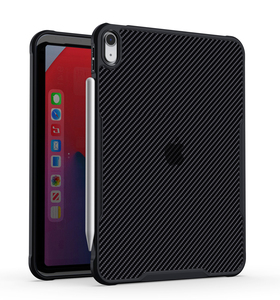 เคสแท็บเล็ตคาร์บอนไฟเบอร์แบบด้าน ป้องกันการงอ ฝาครอบป้องกันแบบใสกันกระแทกสำหรับ iPad Pro 11, iPad Air 4 Air <span class=keywords><strong>5</strong></span>, iPad 10.2, iPad - Product Image 1