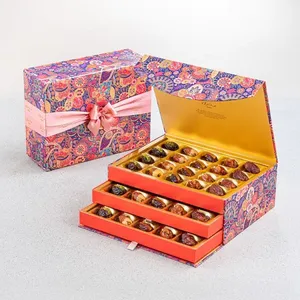 Wholesale Custom Size Recyclable Rigid Recycled Materials Ramadan Mubarak Palm Dates Nut Dried Fruit Eid <strong>Biscuit</strong> Dessert <strong>Gift</strong> - Product Image 5