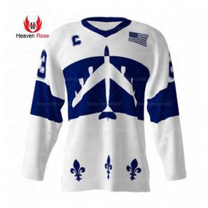 Maillot d'entraînement en maille unisexe Vêtements de sport Pantalon de hockey sur glace pour adulte avec impression numérique Maillot de hockey à sublimation OEM Chemises de hockey sur glace - Product Image 3