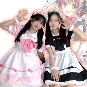 Disfraz de Cosplay Estilo Japonés de Maid con Lazo, Vestido Lolita Alice, Rosa y Negro, Primavera 2025, Juego de Rol de Anime - Product Image 1