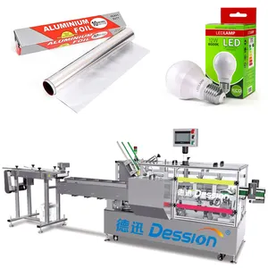 Automatic daily necessity cartoning machine for tin aluminum foil roll packing machine toy LED light bulb carton packing machine