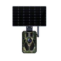 Caméra de chasse 4G LTE extérieure pour la faune, vidéo 1080P, 48MP, panneau solaire, déclenchement 0,4S, vision nocturne thermique, étanche IP66