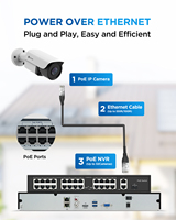 Kit de caméra de sécurité IP PoE CCTV 4COVR 24 pièces 5Mp avec NVR, détection de visage IA, visionnage mobile, système de caméra de sécurité 32 canaux 4K