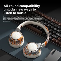 Headset Gaming Gaya Nasional Baru Grosir, BT V5.4 ANC Latensi Rendah HiFi Stereo, Pengisian Daya Type-C, Waktu Putar 10-15 Jam