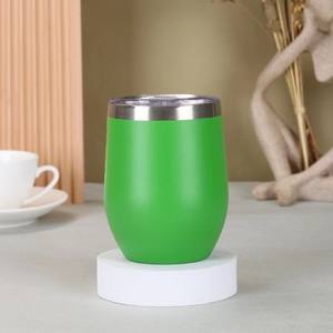 Gobelet à vin isotherme QX promotionnel 12oz en acier inoxydable à double paroi, revêtement poudré écologique, avec couvercle 304, idéal pour cadeau, utilisation extérieure, chaud/froid - Product Image 5