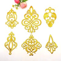 Yk294 Ruban brodé épais argent vieilli brillant, patch thermocollant en dentelle pour vêtements ethniques, costumes et robes DIY