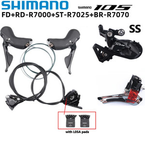 Grupo de Frenos de Disco Hidráulicos SHIMANO 105 R7020 <span class=keywords><strong>Ultegra</strong></span> R8020 R9120 para Bicicletas de Carretera con <span class=keywords><strong>Desviador</strong></span> y Manetas de Cambio Delanteras y Traseras Hecho de Aleación - Product Image 3