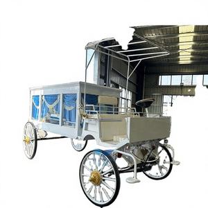 Carruaje Fúnebre Tradicional Retro con Caballos, Color Blanco Ornamentado, Certificado CE, Transporte Especial en Venta, 2024 - Product Image 1