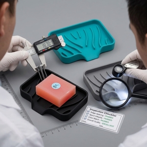 Support de Savon et Éponge en Silicone Auto-Drainant Personnalisé pour Organisateur d'Évier de Salle de Bain et de Cuisine - Product Image 5