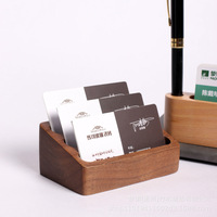 Support de calendrier de bureau en bois, support pour photos et cartes postales, base de présentation de cartes de visite avec logo personnalisé
