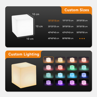 Cubo de luz LED promocional personalizable con su logotipo, Cuadrado de 10cm, 16 colores RGB, perfecto para publicidad de marca de eventos