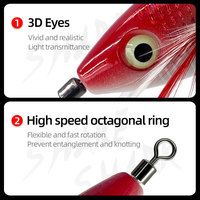 Pêche seiche appât calmar crochets 10cm 10g ventre rond poulpe leurres pêche en mer gabarits crevettes Wobbler crevette Pesca
