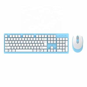 Accessoires d'ordinateur personnalisés de marque OEM Souris 2.4Ghz Bleu <span class=keywords><strong>Rose</strong></span> Vert US UK DE Layout Souris optique USB sans fil <span class=keywords><strong>Clavier</strong></span> Combo - Product Image 5