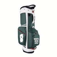 Sac de golf haut de gamme en cuir PU personnalisé avec fermeture éclair, logo brodé, résistant à l'eau