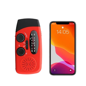 Портативное уличное беспроводное аварийное радио с солнечной зарядкой, аккумулятором >5000 мАч, функцией AM/FM, NOAA, метеорологическое, с ручным приводом, фонариком, цифровое, для землетрясений - Product Image 6