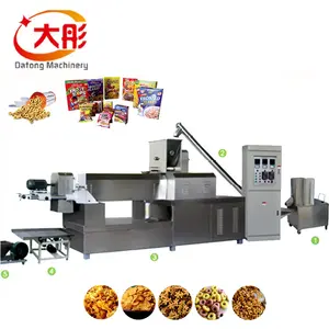 High Quality automatic puffing breakfast cereal manufacturers making machine corn flakes extruder making machine