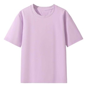 Camiseta de <span class=keywords><strong>Manga</strong></span> <span class=keywords><strong>Corta</strong></span> con Cuello Redondo, Diseño Personalizado con Logotipo Impreso, de Algodón de Secado Rápido, Color Sólido, Estilo Holgado para <span class=keywords><strong>Hombre</strong></span> y Mujer - Product Image 4