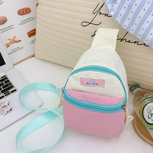 Wholesale Trendy Ultra Light Contrast Color Spliced <b>Kids</b> Fanny Chest Bag, Outdoor Sports Children Cross Bag - Product Image 6