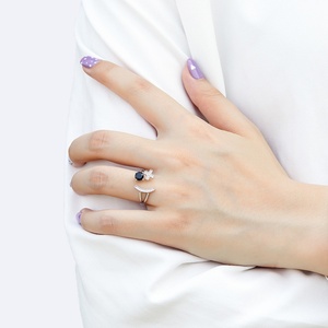 Jewelry Manufacturers 925 Sterling Silver Engagement Ring with Big Stone Wedding Gift Diamond Jewelry Fine Silver Jewelry - Product Image 4