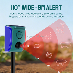 Répulsif Solaire pour Animaux Angus Dernière Génération avec 4 Sons et Lumière <span class=keywords><strong>Anti</strong></span>-Chevreuil Loup Chat Chien Oiseau Serpent Ultrasonique - Product Image 6