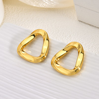 Boucles d'oreilles européennes et américaines en acier inoxydable électroplaqué, style luxe léger, haut de gamme, inspirées des designers, vintage et de niche