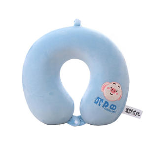 Almohada de felpa con forma de U para niñas, cojín portátil para el cuello de viaje, 28x26x14cm, con relleno de esponja, cuidado de lavado a mano - Product Image 5