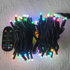 ขนาดที่กําหนดเองกลางแจ้ง IP65 กันน้ํา RGB LED ไฟสตริงรีโมทคอนโทรลไฟ Fairy String สําหรับคริสต์มาสพร้อมสายยาง