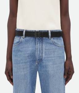 Bottega BV Men Belt Mens Formal Business Genuine Leather Belt Reversible Rotating Buckle Intreccio Woven Luxury Suit Veneta - Product Image 2