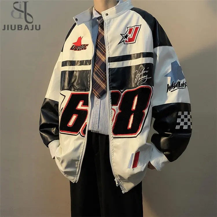 American Style Printing Letters Bomber Jacket New Racing Suit Men Spring Autumn Loose Jacket