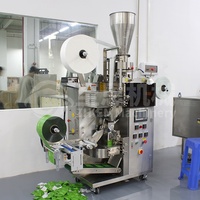 Machine d'emballage automatique de sachets de thé en papier filtre avec étiquette en ficelle, machine d'emballage de thé en forme de pyramide triangulaire pour les petites entreprises