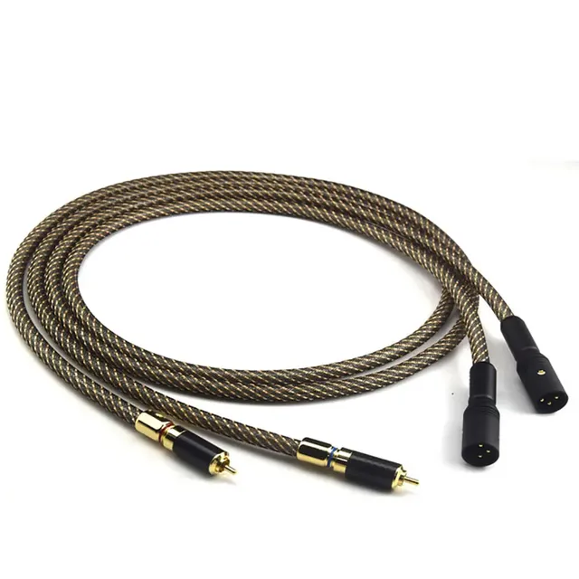 RCA to XLR Cable Male/Female Stereo Silver-plated Audio Cable OFC Balanced Microphone Professional Hifi Speaker Cable Xlr to Rca