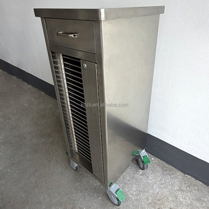 Carrito para Historiales Médicos con Cerradura, Acero Inoxidable 304, 25 Ranuras, Superficie de Trabajo Ancha, Ruedas Silenciosas, Modelo KZ-A170 - Product Image 2