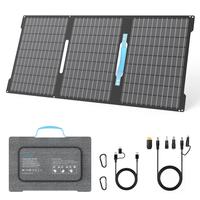 Chargeur solaire pliable 45W avec sorties USB-A et USB-C, indice d'étanchéité IP67, adapté aux téléphones/tablettes