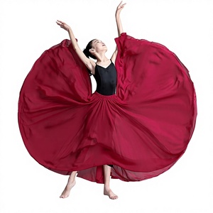 Jupe évasée sans manches en polyester pour la <span class=keywords><strong>danse</strong></span> tibétaine et mongole, idéale pour les répétitions et les spectacles ethniques des filles et des enfants - Product Image 1