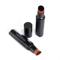 Nouveau récipient rechargeable Kabuki Transparent poudre de fond de teint liquide pompe Portable pinceau de distribution de maquillage